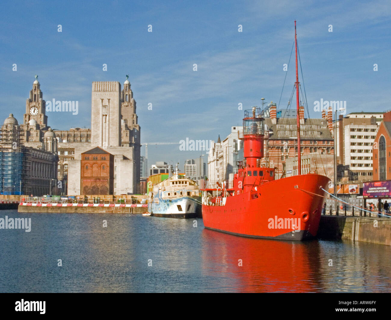 Ships on Canning Dock, Liverpool Stock Photo