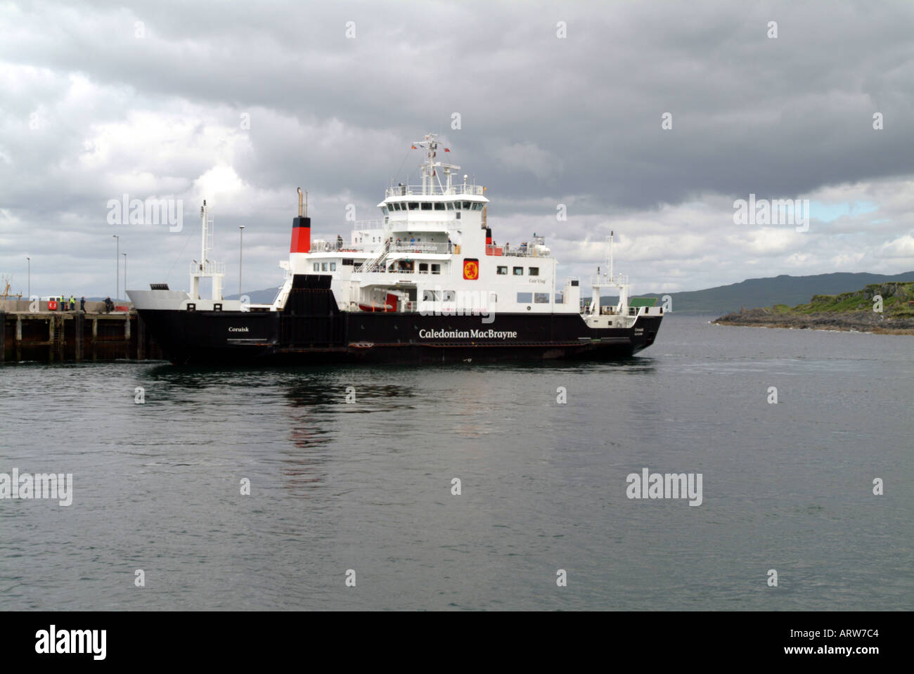 A Calmac ferry arrives at Mallaig from Skye Stock Photo Alamy