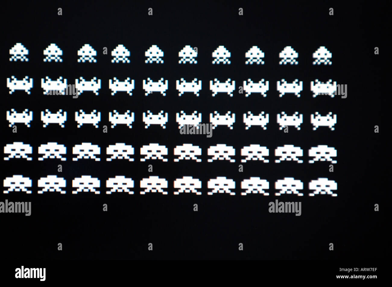 space invaders Stock Photo