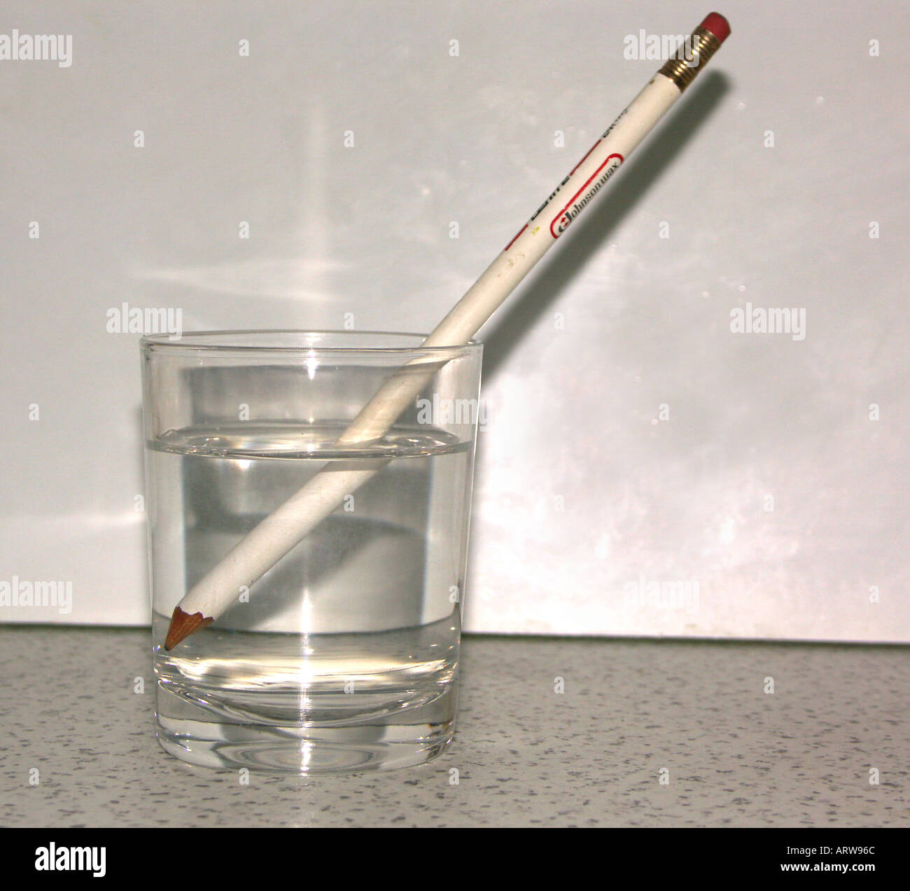 Refraction glass pencil hi-res stock photography and images - Alamy