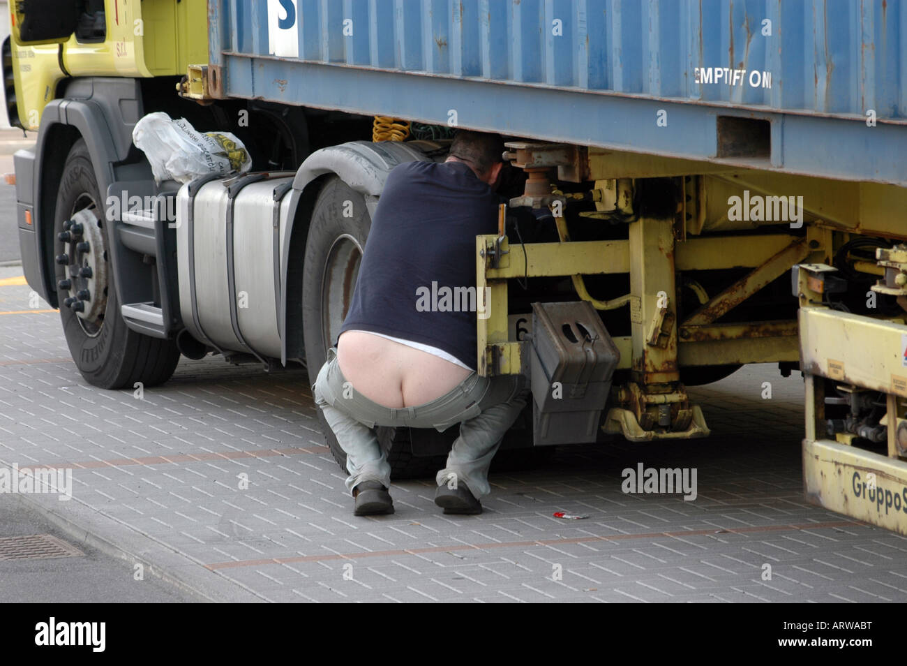 Funny cargo container truck driver hi-res stock photography and images -  Alamy