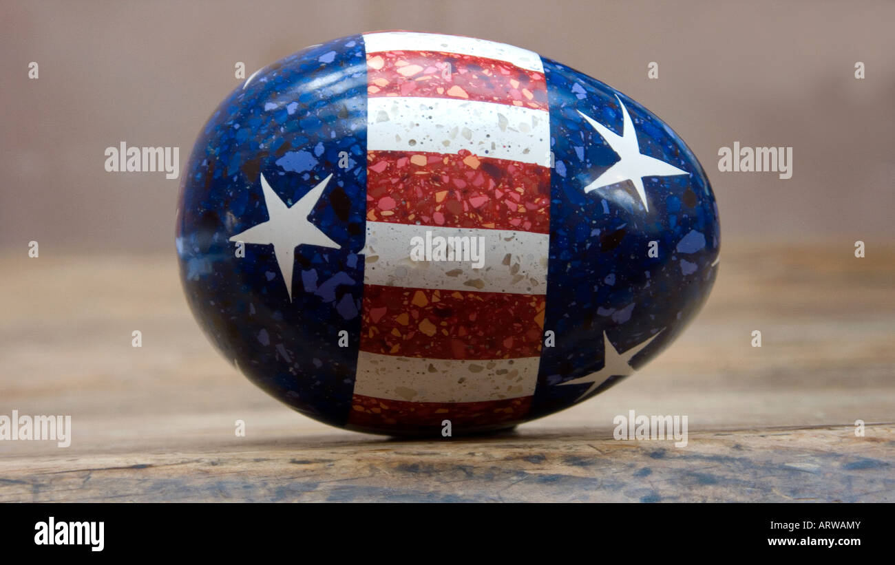 Stars and stripes Egg Stock Photo