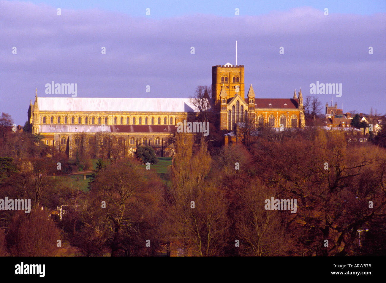 St Albans Abbey - Hertfordshire Stock Photo