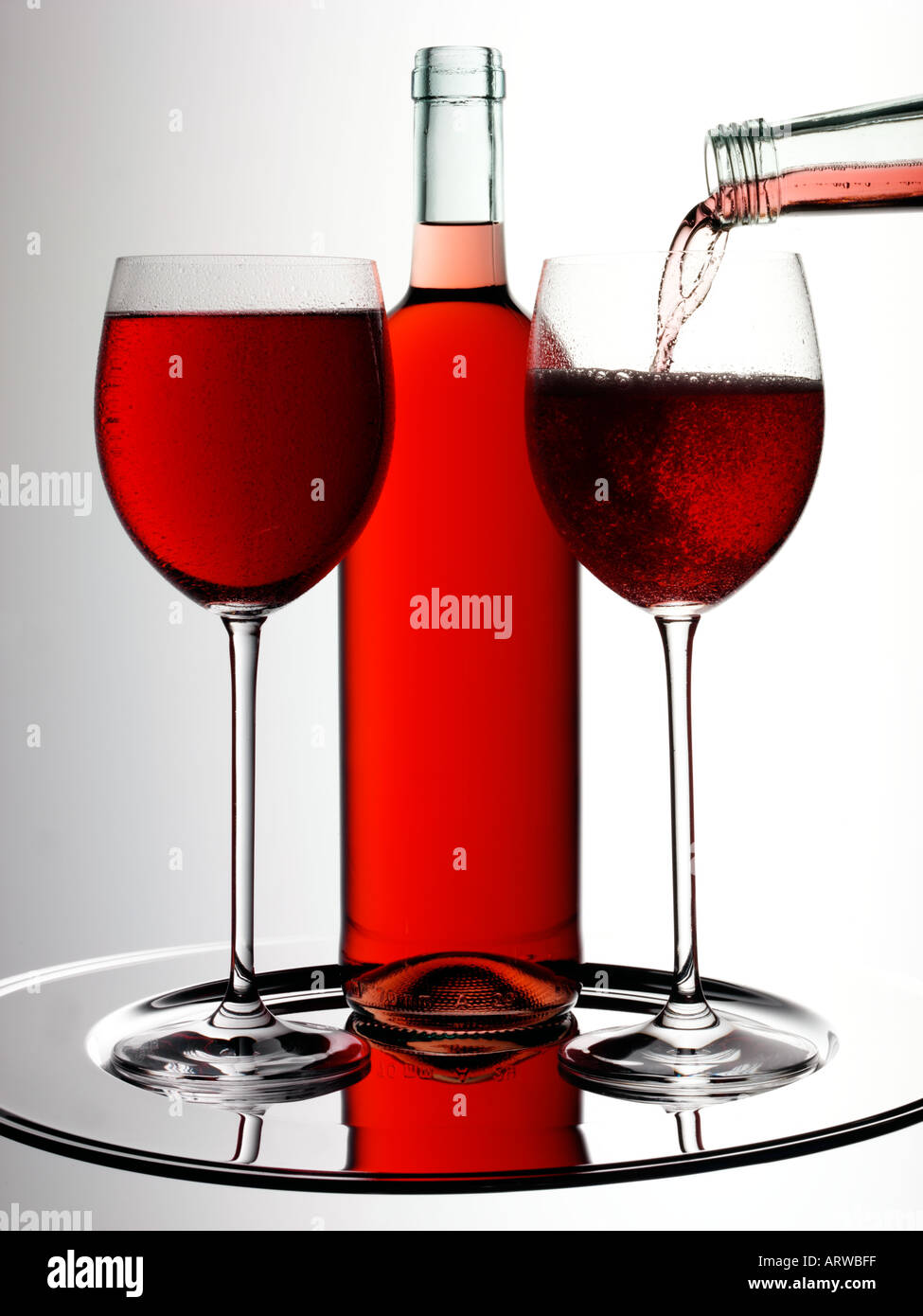 Two chilled rose wine glasses hires stock photography and images Alamy