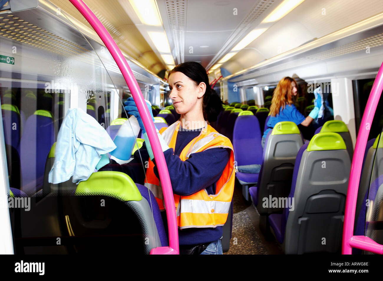 Train Cleaning at East Ham Depot Stock Photo - Alamy