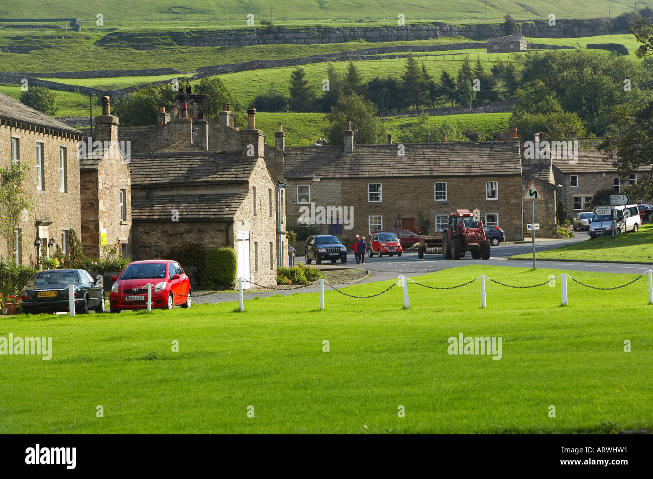 Bainbridge near Hawes Richmondshire Wensleydale Yorkshire Dales Stock
