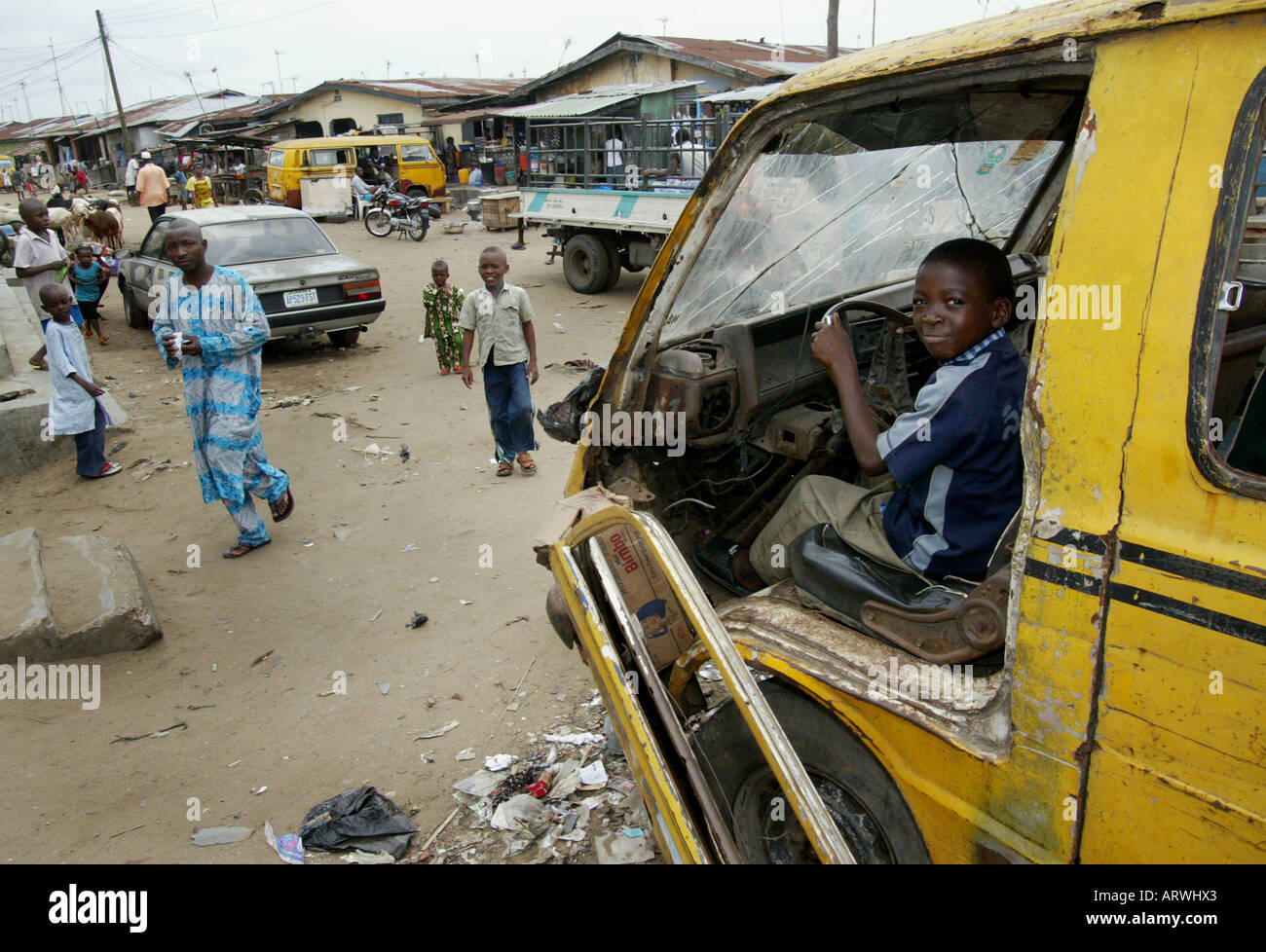 Nigeria: the wealthy have moved to the new capital Abuja: Lagos has become poor Stock Photo