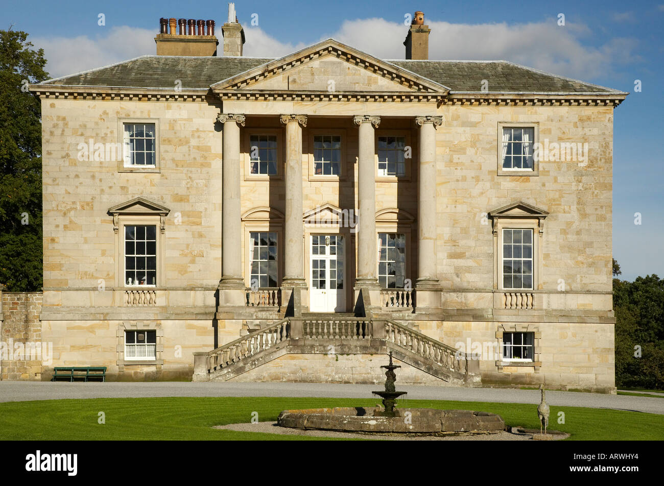 The West Elevation Constable Burton Hall Wensleydale Yorkshire Dales  National Park England Stock Photo - Alamy