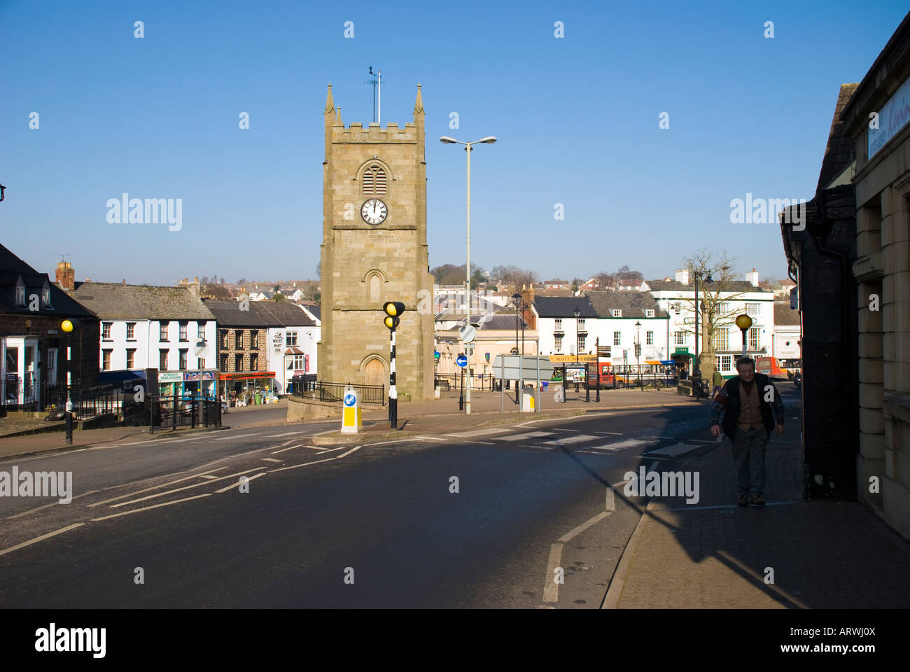 Coleford Forest of Dean Gloucestershire UK The centre of town and clock