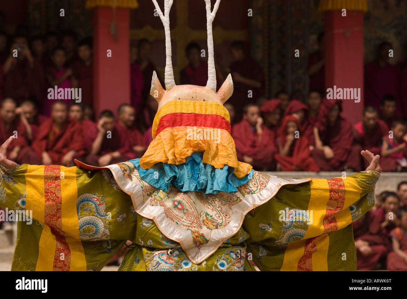 Cham dance performed monks hi-res stock photography and images - Alamy