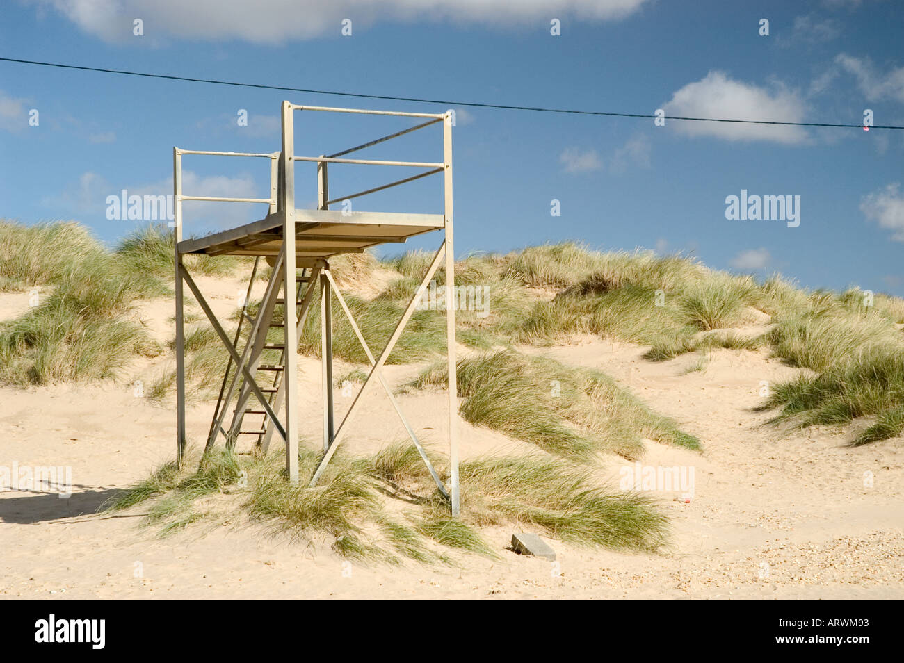 A Lifeguard's Lookout post. Stock Photo