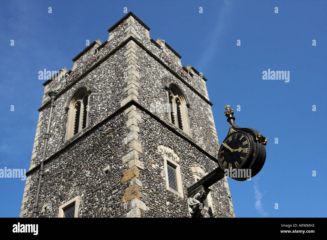 Clocktower Of The Church Of St George The Martyr In Canterbury In Kent In England Stock Photo