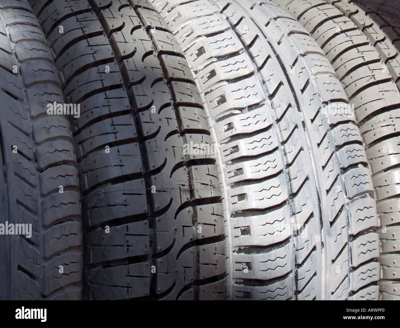 car tyres painted white Stock Photo Alamy