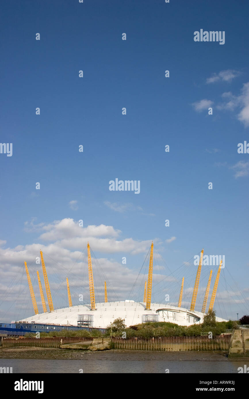 Originally known as the Millenium Dome, now restructured and renamed the O2 (and home to the O2 Arena) , is in Greenwich, London Stock Photo