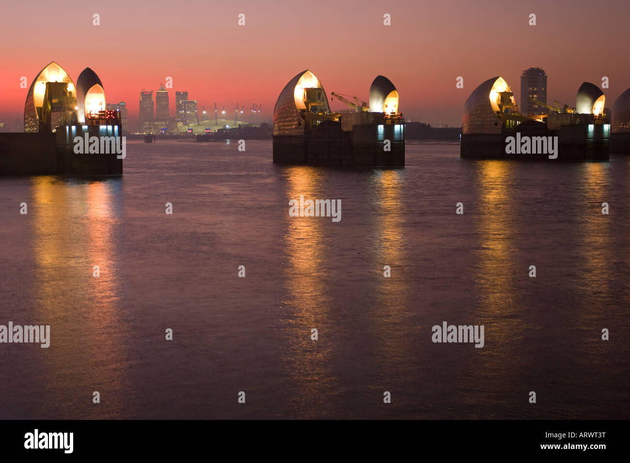 Thames Barrier - London Stock Photo
