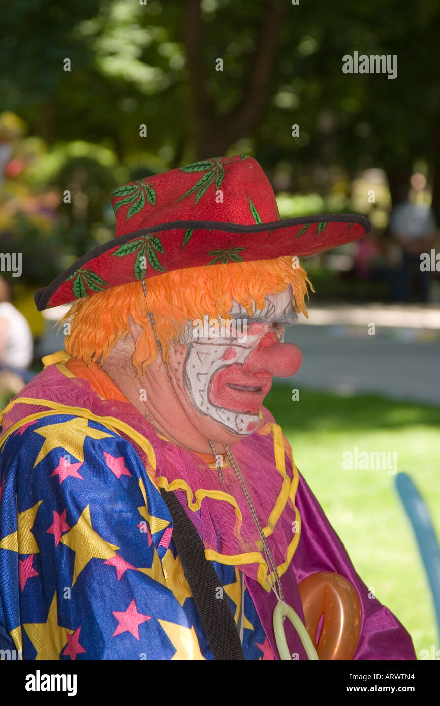 Clown red painted nose hi-res stock photography and images - Alamy