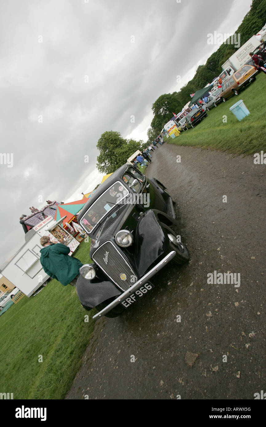 Austin black American car old classic history vehicle vintage antipodes symbol collector age golden motoring transport Stock Photo