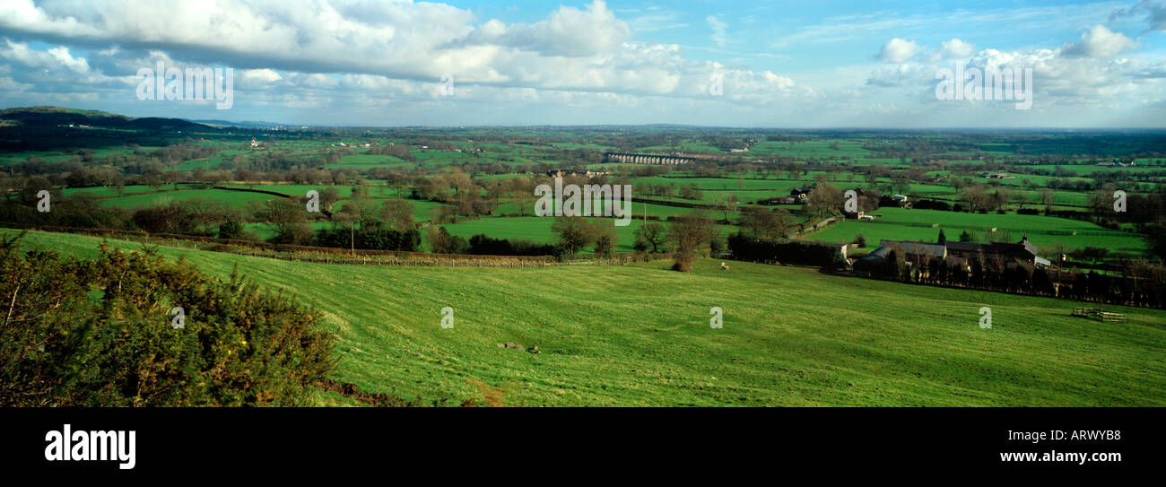 UK Congleton Cheshire Plain from Bosley Cloud Stock Photo