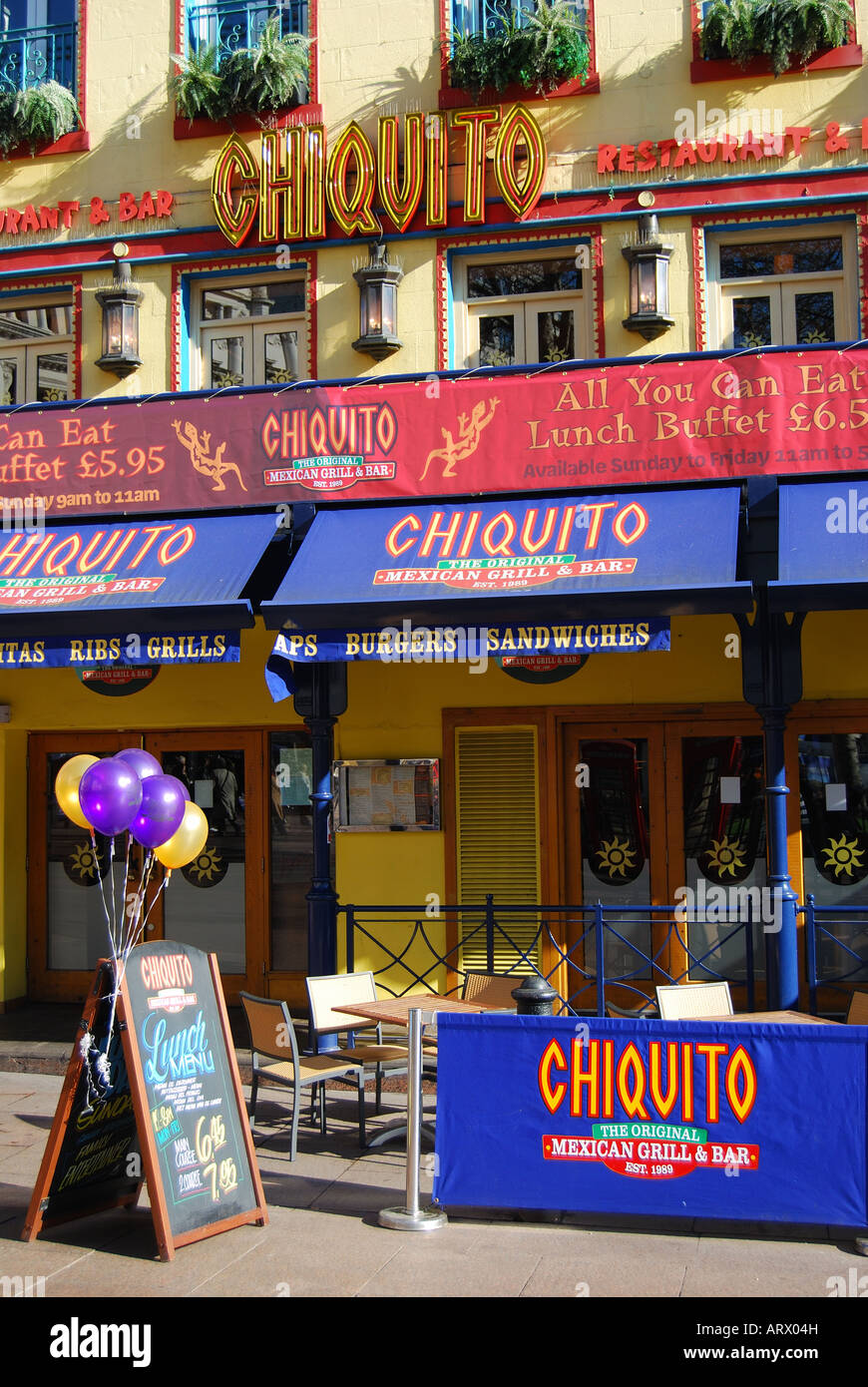 Chiquito Mexican Restaurant, Leicester Square, West End, London, England, United Kingdom Stock Photo