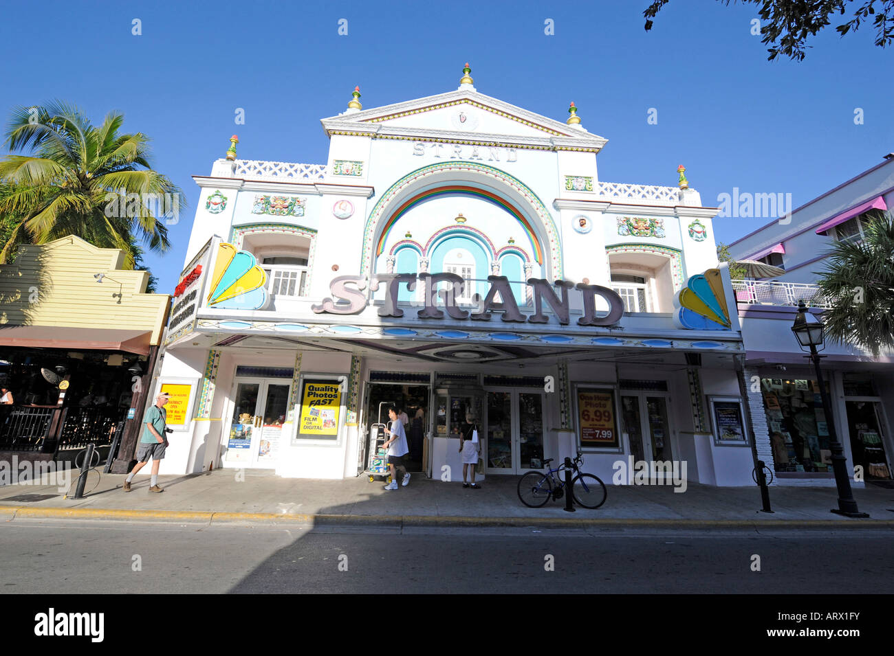 The old Strand Theater Key West Florida Stock Photo