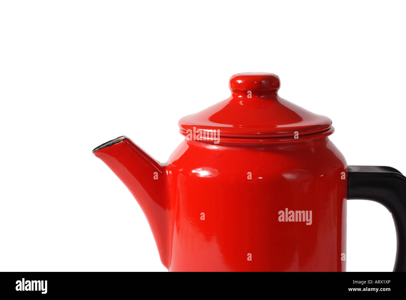 red coffee pot Stock Photo Alamy