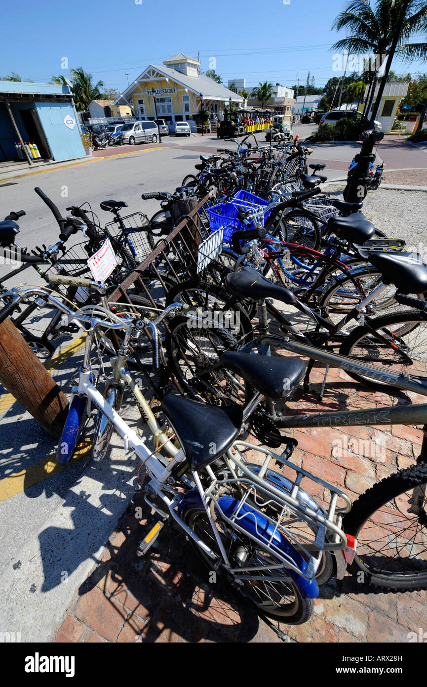 Bicycles used for transportation in Key West Florida Stock Photo Alamy