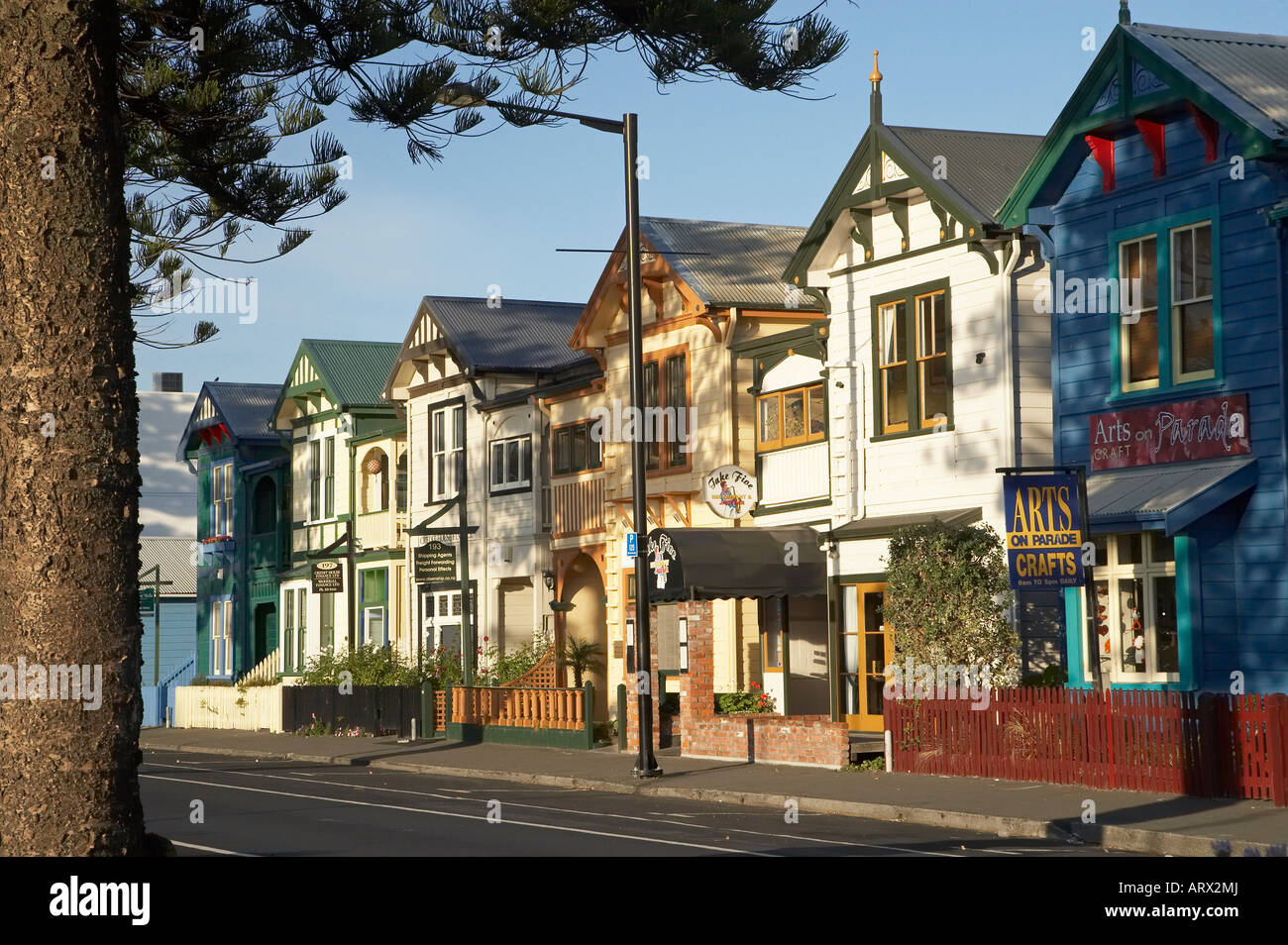 Houses Marine Parade Napier Hawkes Bay North Island New Zealand Stock