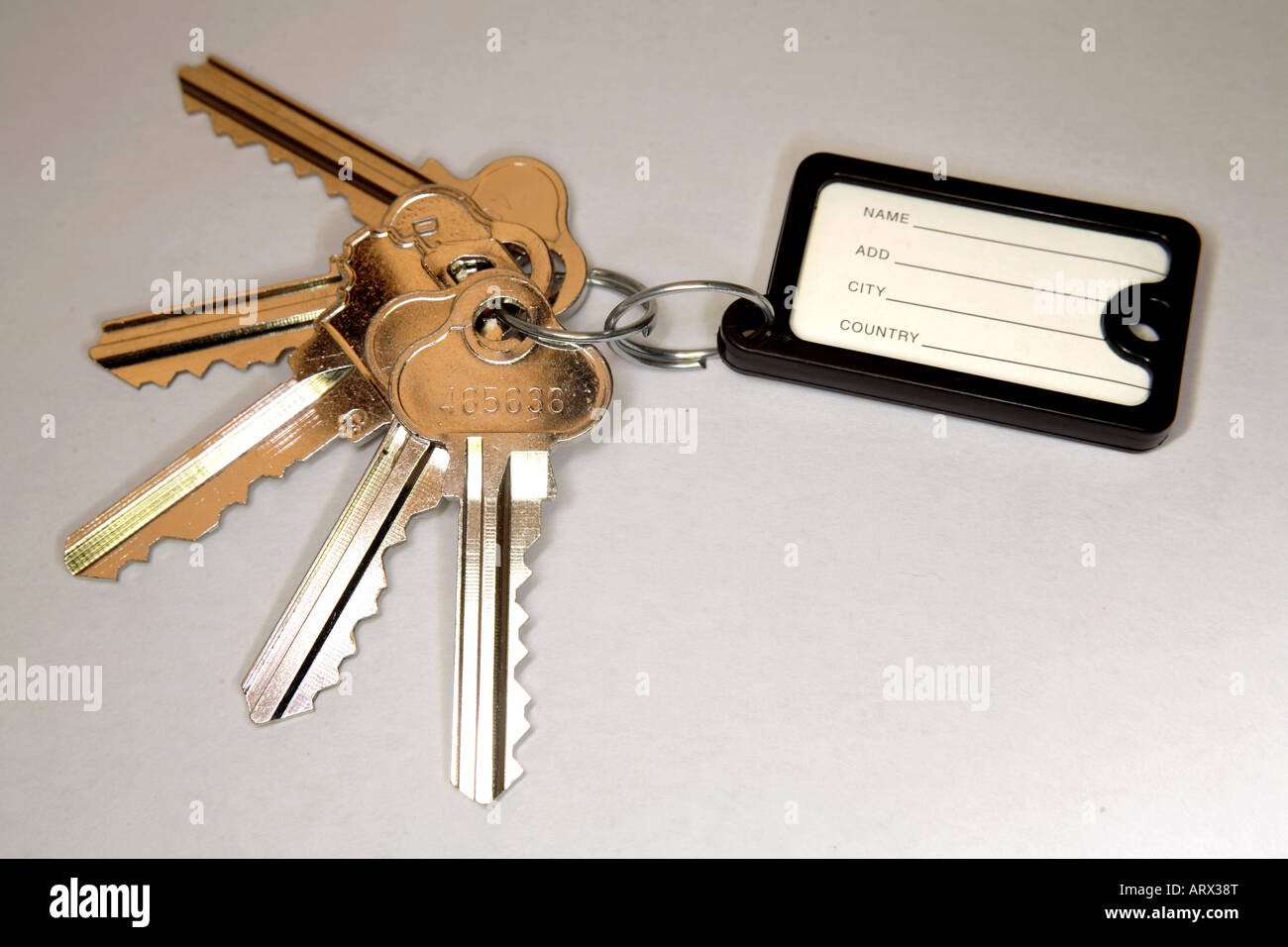Keys on keyring Stock Photo Alamy