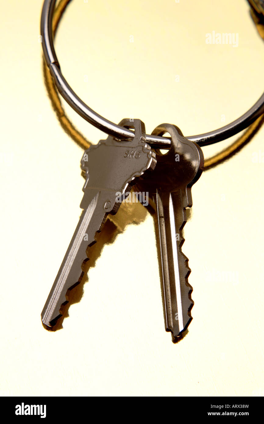 Two keys on keyring Stock Photo Alamy