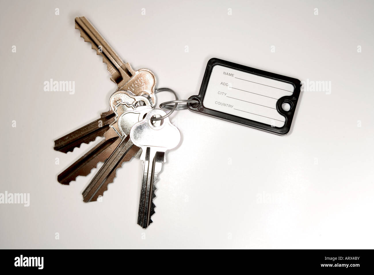 Keys on keyring Stock Photo Alamy