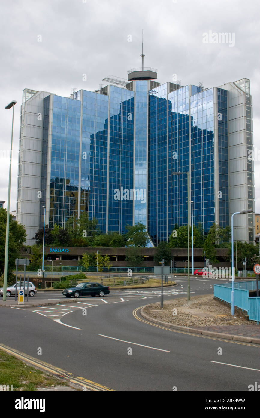 Sapphire Plaza one of the imposing office towers in Basingstoke s central commercial district Hampshire Stock Photo