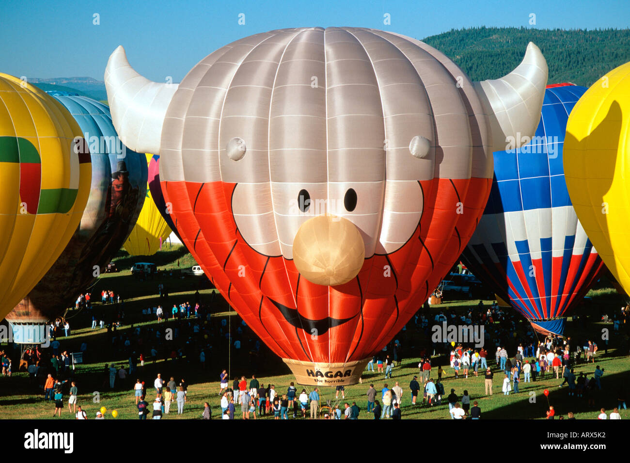 Hot air balloon festival Steamboat Springs CO USA Stock Photo Alamy