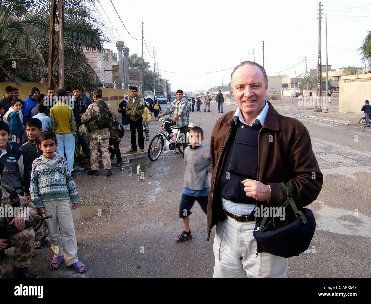 british member of parliament david crausby Basra Iraq iraqi irak Stock Photo