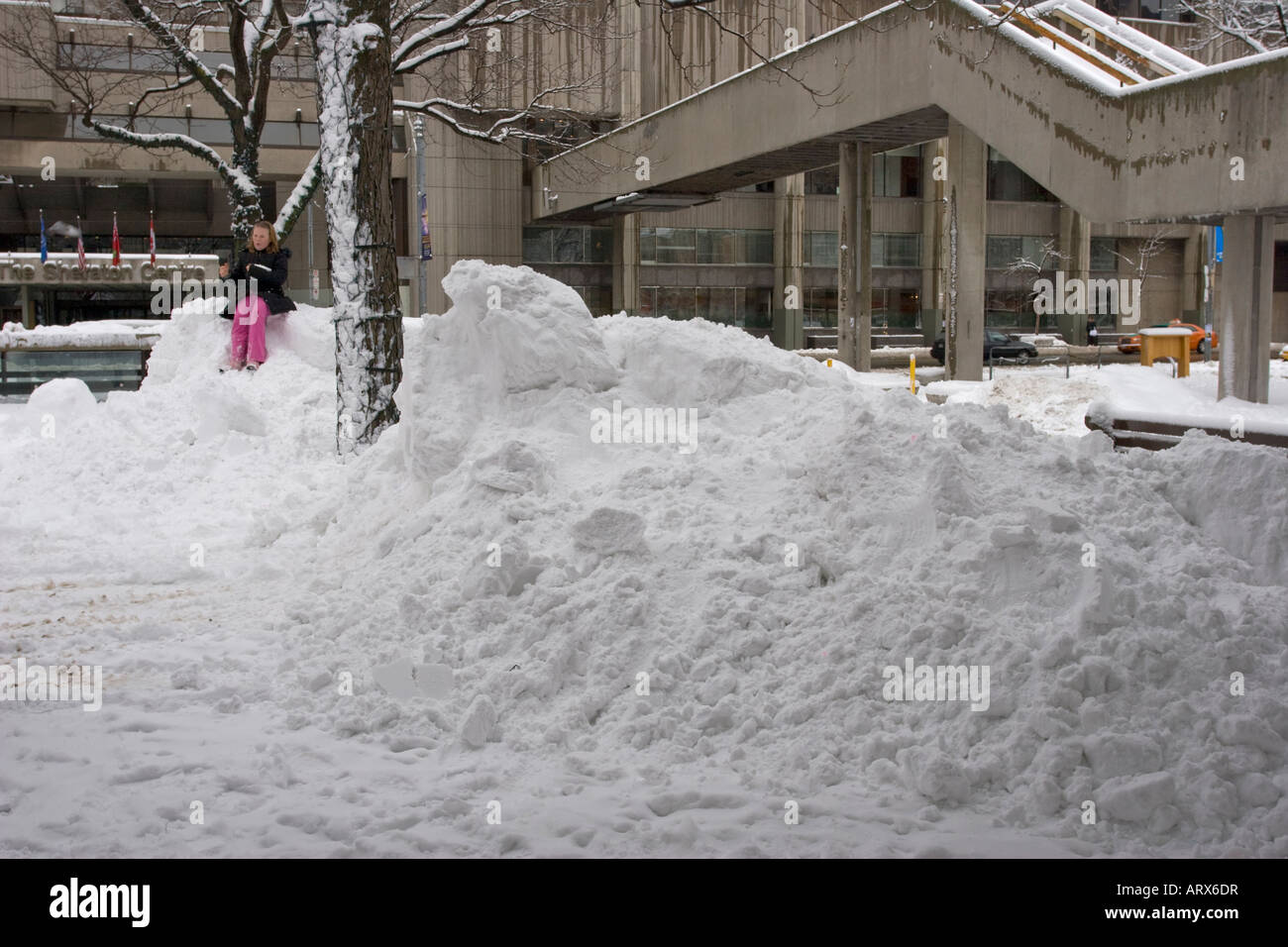 Downtown Toronto snowdrift - Ontario - Canada Stock Photo