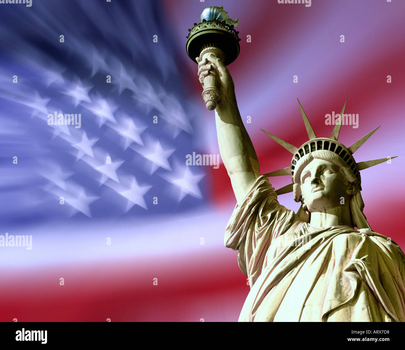 American Flag Statue of Liberty Premium ai image American Flag Statue of Liberty Premium ai image