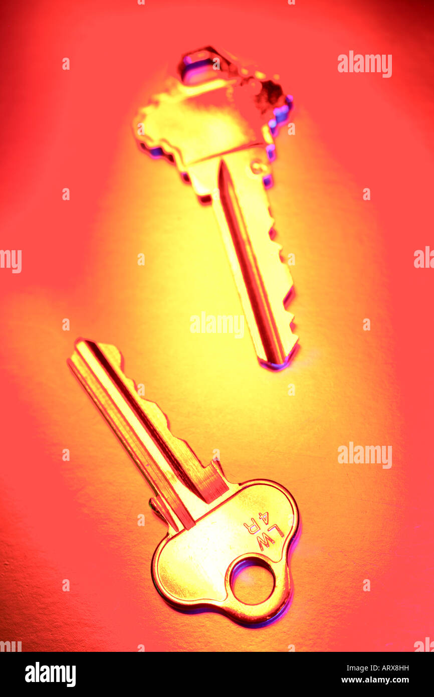 Two house keys Stock Photo - Alamy