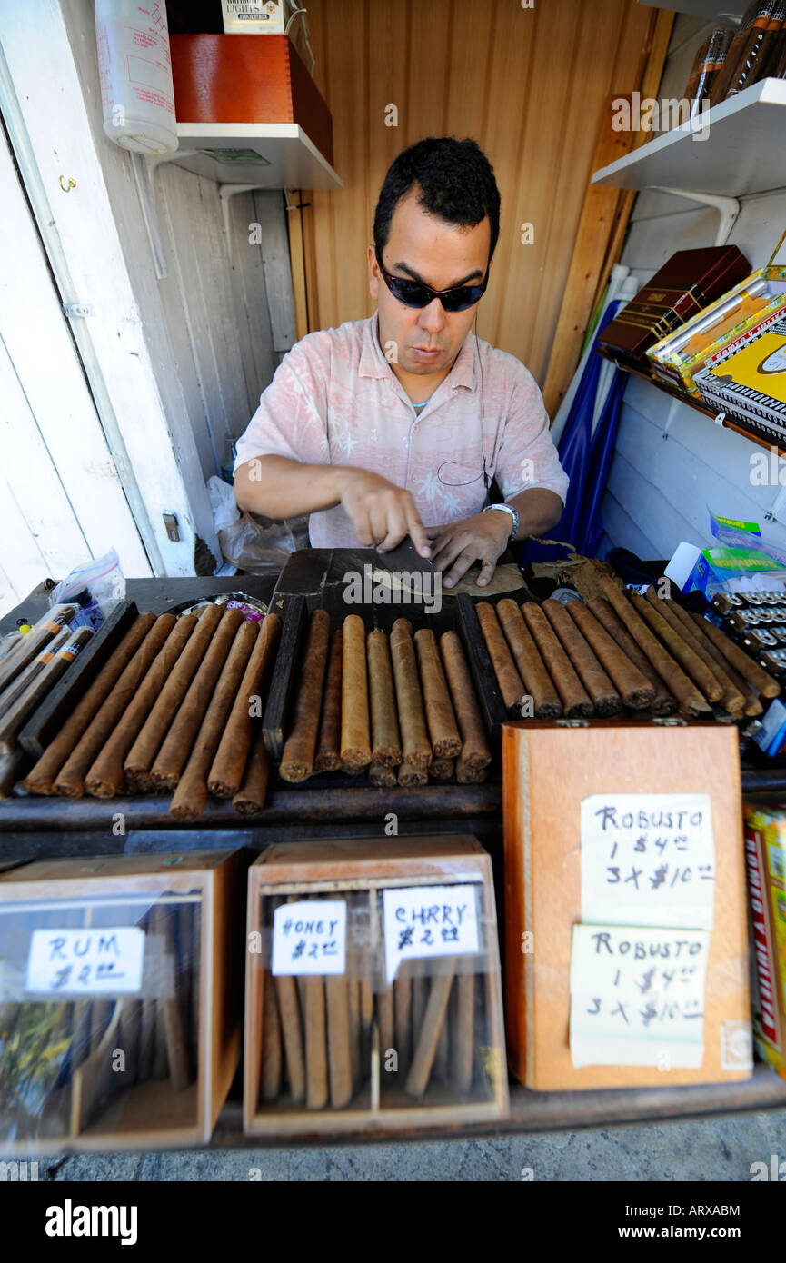 Hand made cigar vendor at Key West Florida Stock Photo Alamy