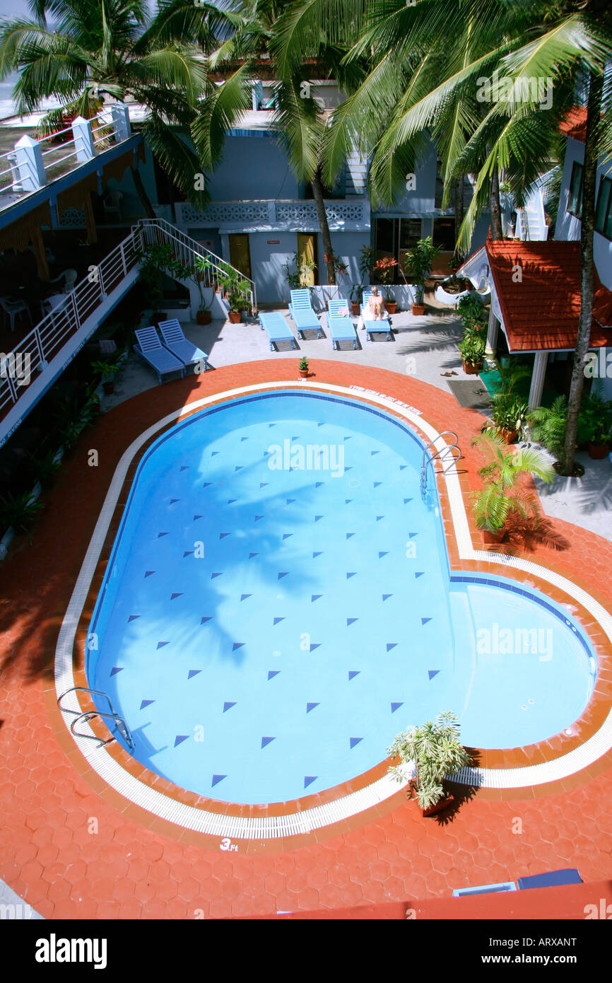 swimming pool inside resort kerala india Stock Photo Alamy