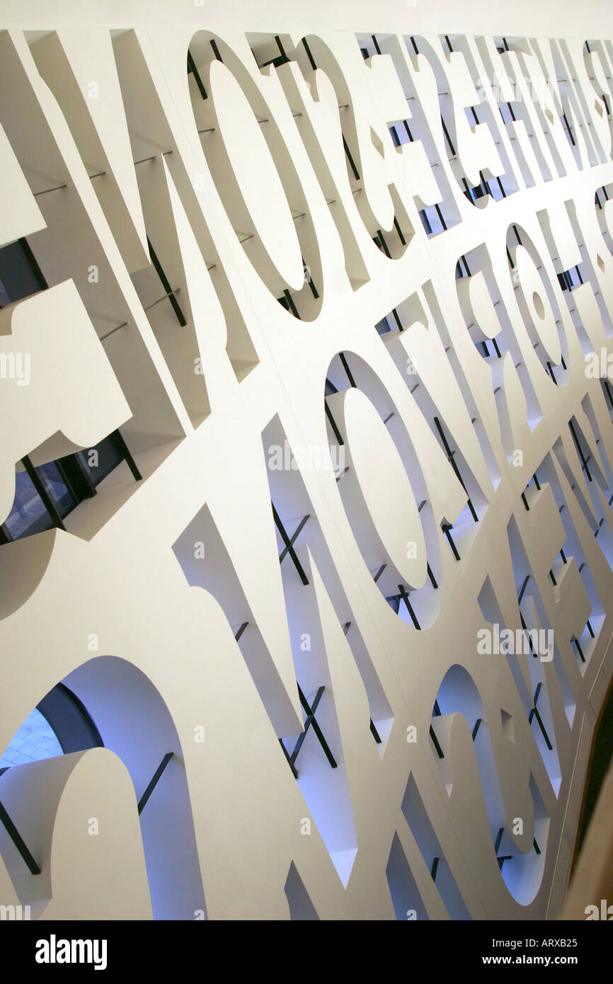 Lettering from Interior Wales Millennium Centre Cardiff Bay South Wales ...