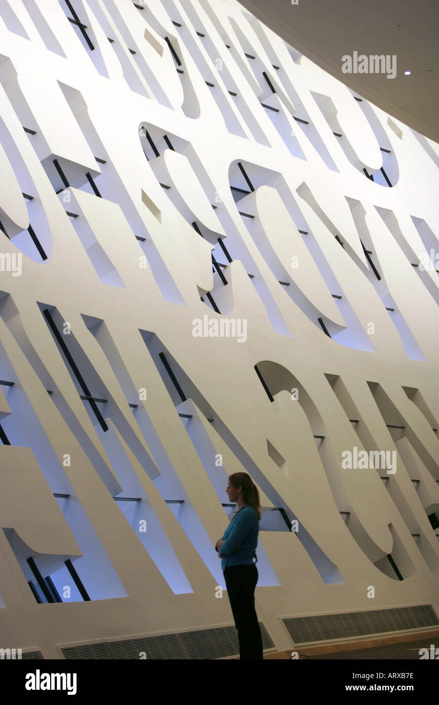 Lettering from Interior Wales Millennium Centre Cardiff Bay South Wales ...