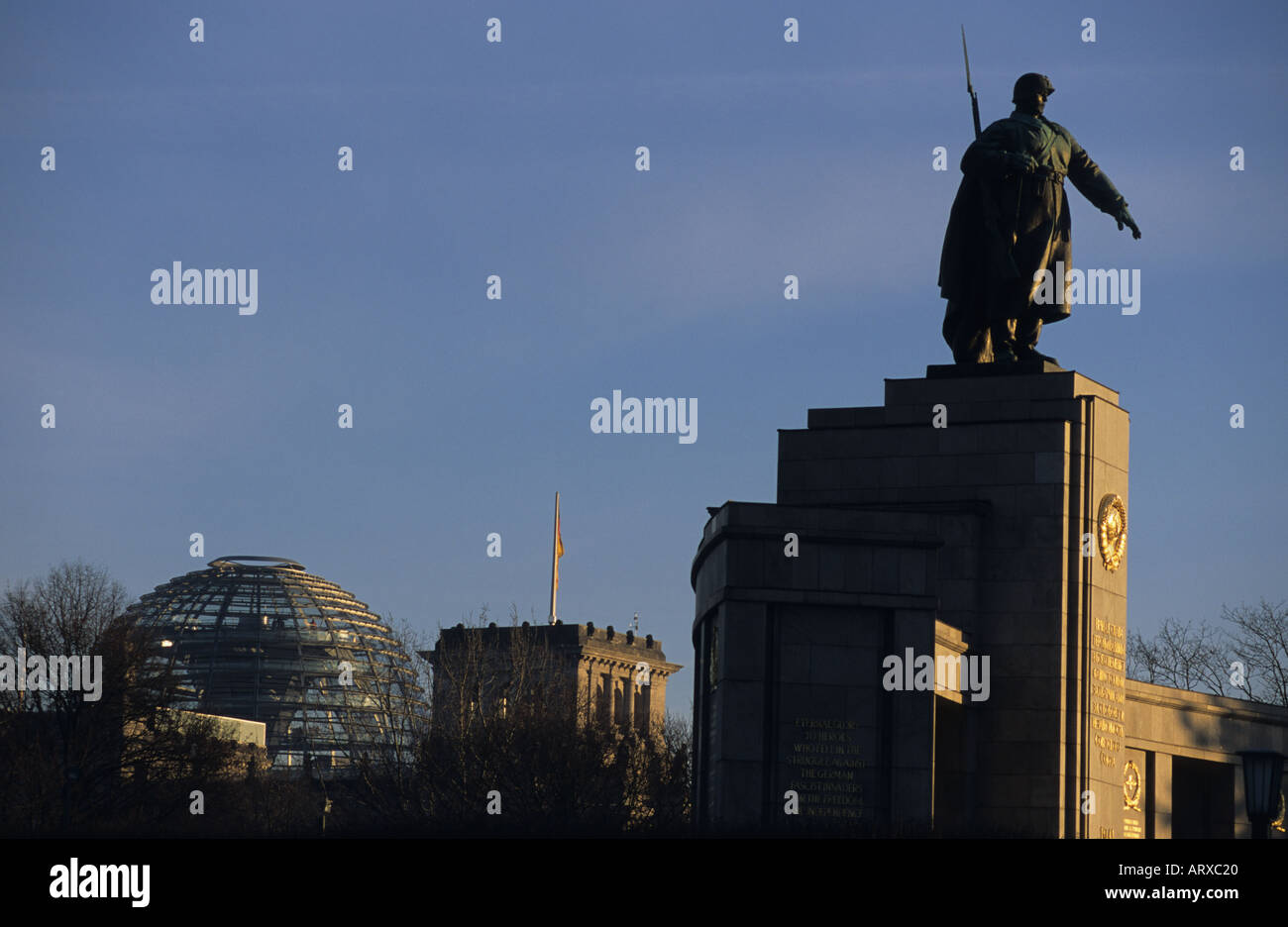 Soviet War Memorial Reichstag Berlin Stock Photo