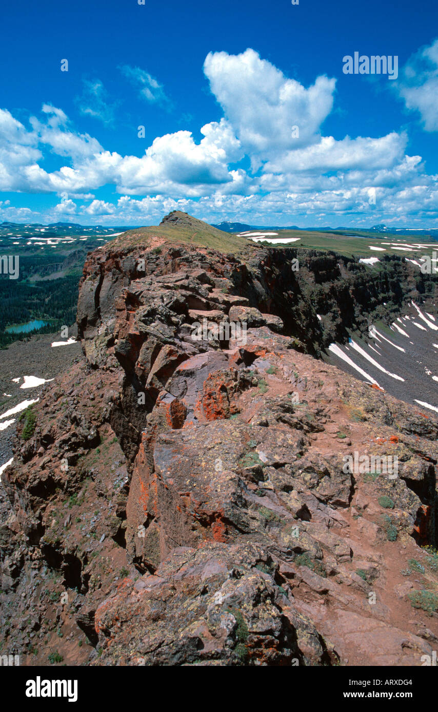 The Devil's Causeway hiking route Flattops Wilderness area Routt National Forest CO USA Stock Photo