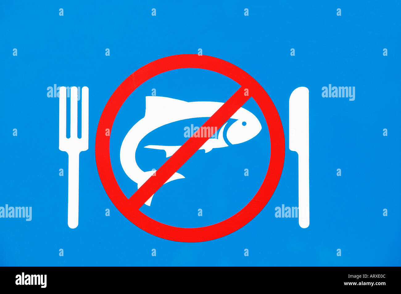 Do not eat the fish sign Stock Photo - Alamy