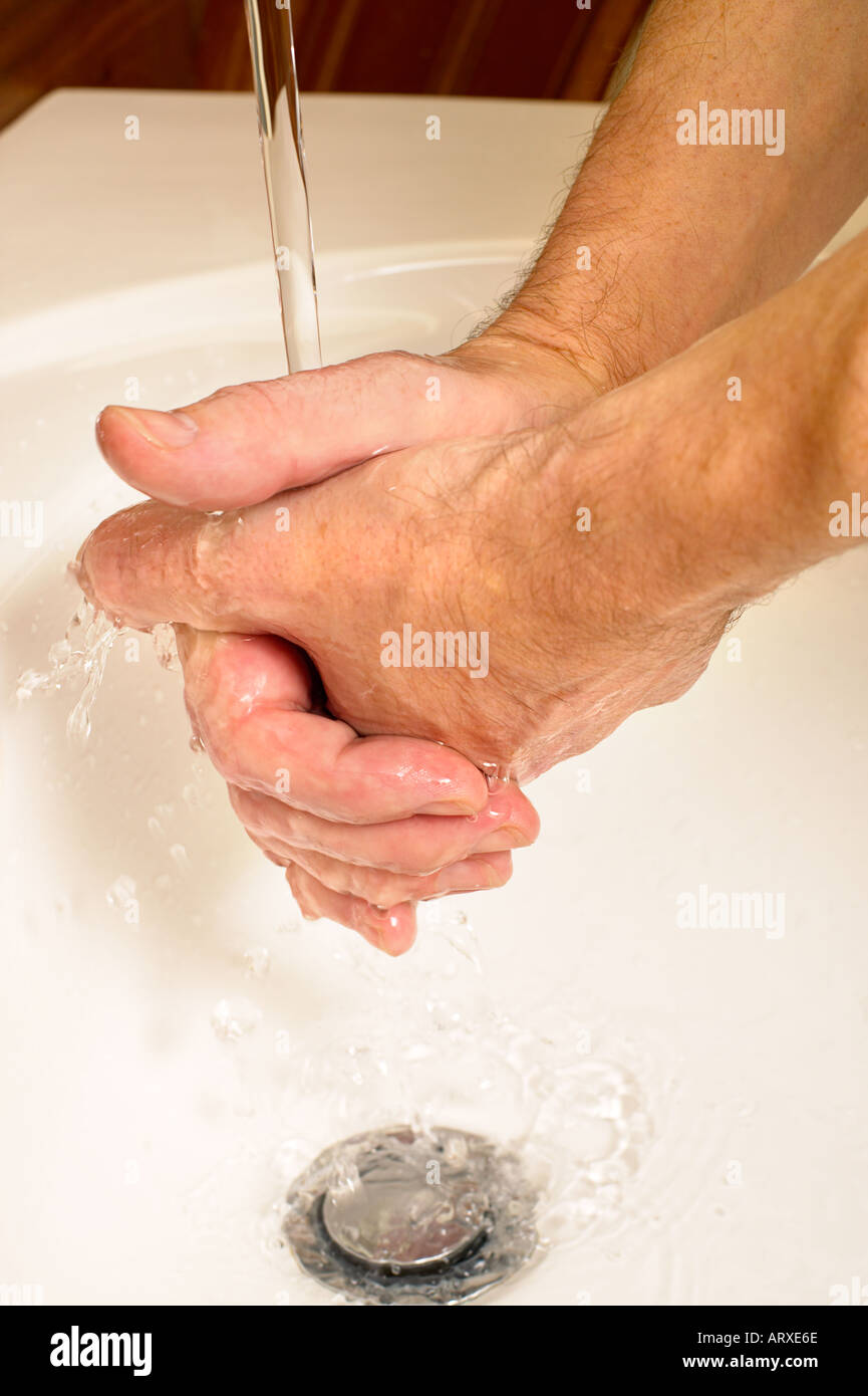 Man Clean Hand Clean hands male hi-res stock photography and images - Alamy