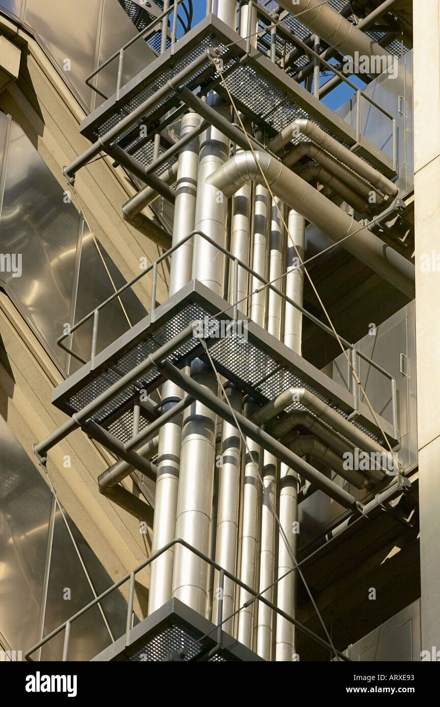 external service pipes Lloyds of London England Stock Photo Alamy