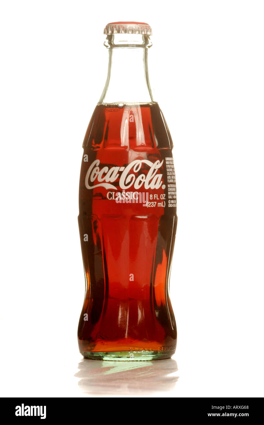 One of the best marketed products ever produced a single bottle of Coca Cola Stock Photo