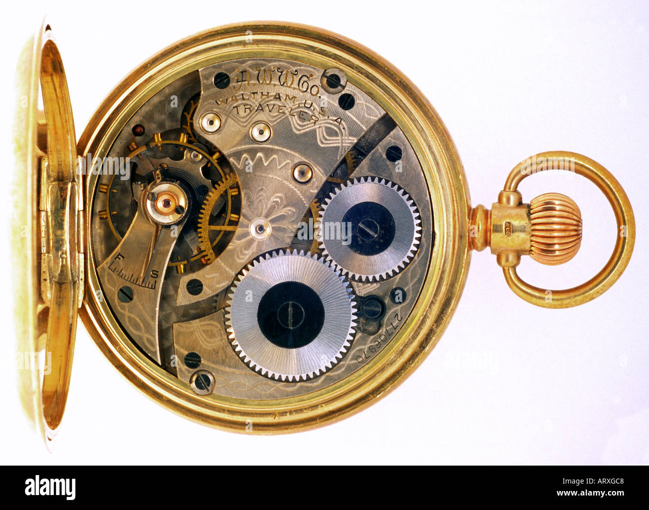 Works of pocket watch Stock Photo
