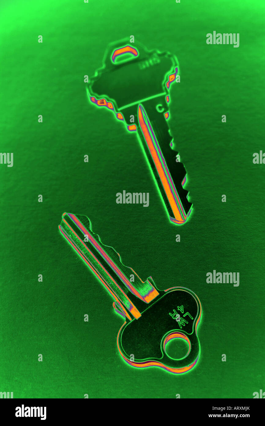 Two house keys Stock Photo Alamy