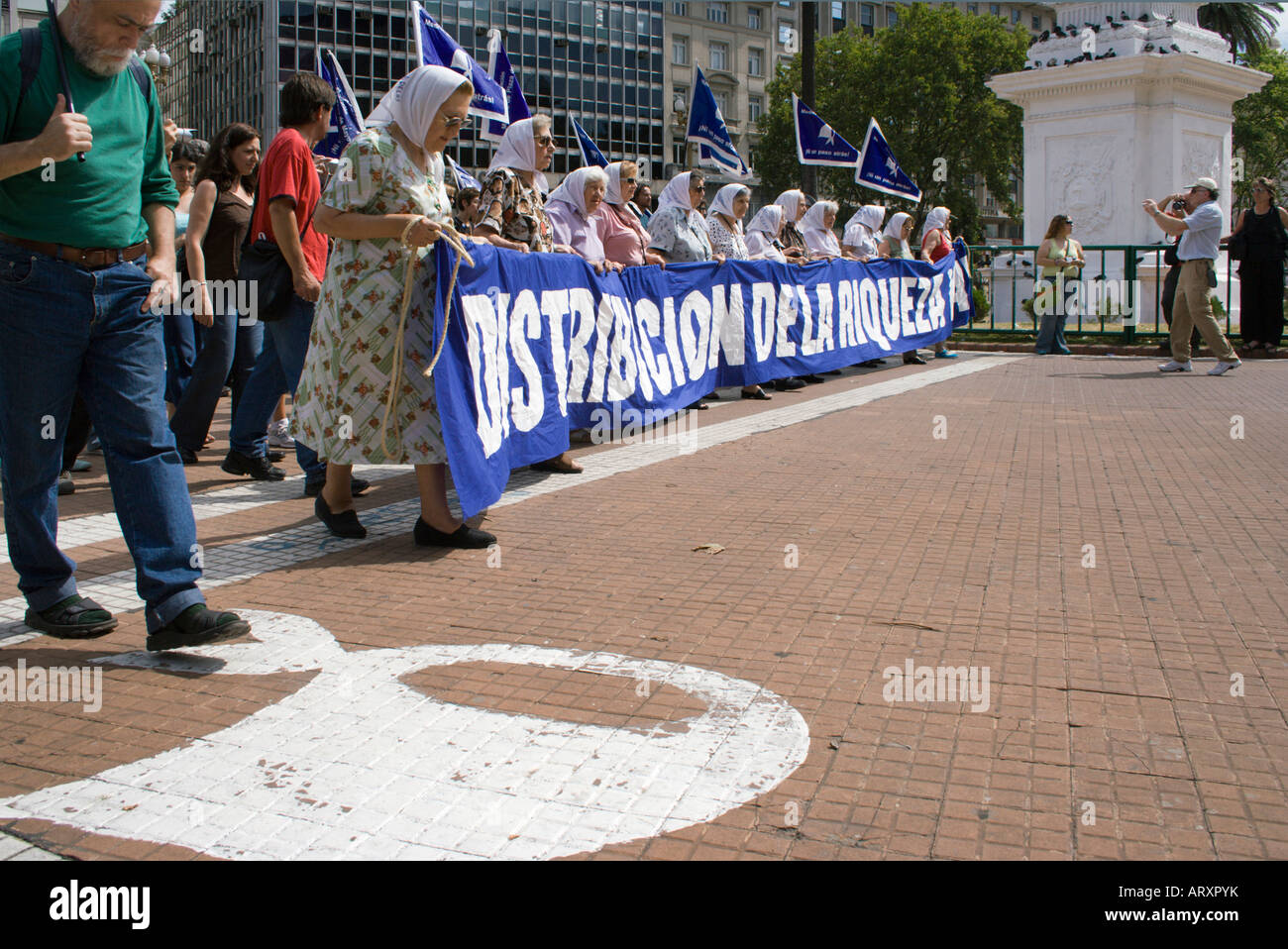 Mothers of Plaza de Mayo protest , Buenos Aires, Argentina Stock Photo