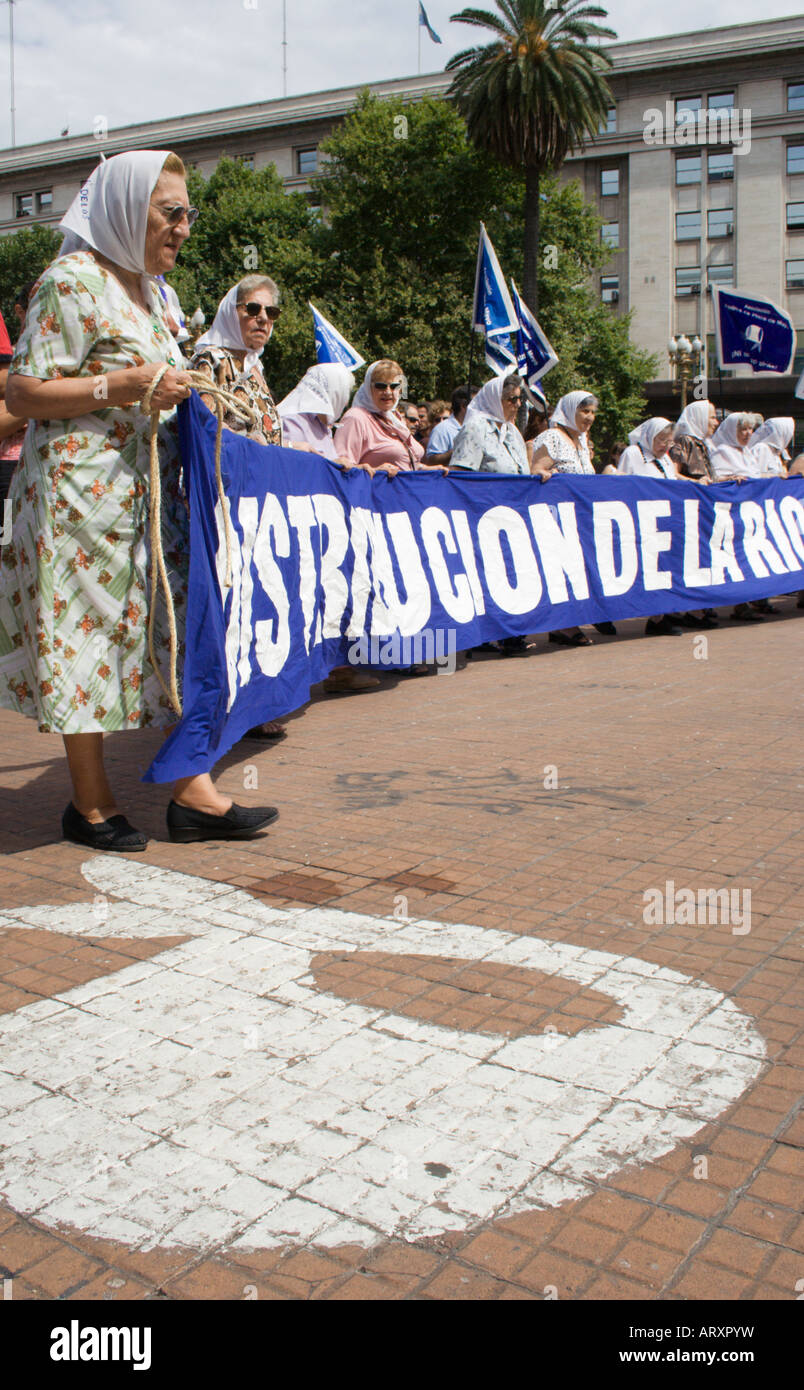 Mothers of Plaza de Mayo protest , Buenos Aires , Argentina Stock Photo